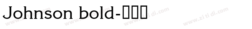 Johnson bold字体转换